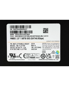 Купить SSD накопитель Samsung PM893 2.5" 7,68 ТБ (MZ7L37T6HBLA-00A07)  в E-mobi