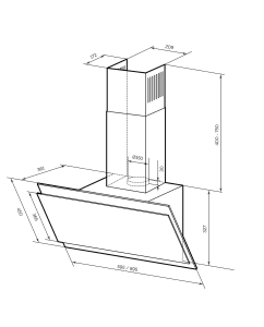 Купить Вытяжка настенная LEX Furia 900 белый  в E-mobi