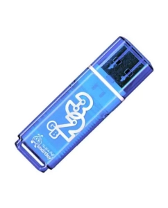 Купить Флешка SmartBuy Glossy 32ГБ Cyan (SB32GBGS-B)  в E-mobi
