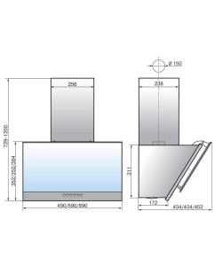Купить Вытяжка настенная ELIKOR Рубин 50П-700-Э4Д антрацит/черный  в E-mobi