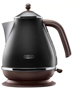 Купить Чайник электрический Delonghi IconaVintage 1.7 л черный, коричневый в E-mobi