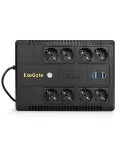 Купить Источник бесперебойного питания ExeGate NEO NNB-850.LED.AVR.8SH.CH (EX295012RUS)  в E-mobi