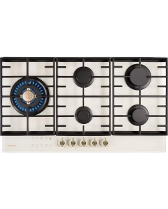 Купить Встраиваемая варочная панель газовая Hiberg VM 9155 Y бежевый  в E-mobi