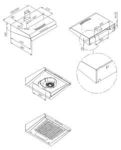 Купить Вытяжка подвесная MAUNFELD MPC 60 черный  в E-mobi