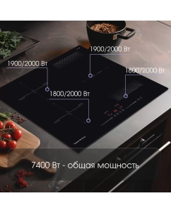 Купить Встраиваемая варочная панель индукционная Zigmund &amp; Shtain CI 61.6 B черный  в E-mobi