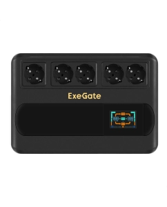 Купить Источник бесперебойного питания ExeGate NEO Smart BU-1000.LCD.AVR.5SH (EX295686RUS)  в E-mobi