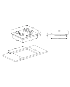 Купить Встраиваемая варочная панель газовая Beko HILG 64120 S черный  в E-mobi