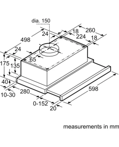 Купить Вытяжка встраиваемая Bosch DFT63CA60Q черный  в E-mobi