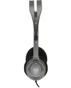Купить Гарнитура Logitech Stereo H110,  для контактных центров, накладные,  проводные, серебристы  в E-mobi