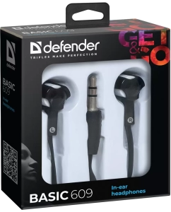 Купить Наушники Defender Basic 609 Black/White  в E-mobi