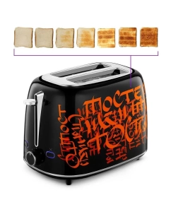 Купить Тостер Kitfort KT-6464 черный; красный  в E-mobi