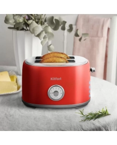 Купить Тостер Kitfort КТ-6456 оранжевый; серебристый  в E-mobi