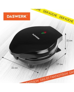 Купить Электровафельница DASWERK WM черный  в E-mobi
