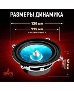 Купить Акустика компонентная УРАЛ БИРЮЗА АС-Б1327К  в E-mobi