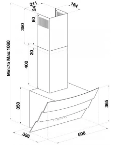 Купить Вытяжка настенная Beko HCA62640B черный  в E-mobi