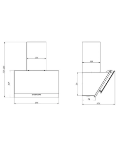 Купить Вытяжка настенная ELIKOR Kitchen RX6754XB серебристый, черный  в E-mobi