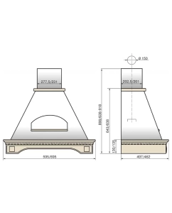Купить Вытяжка настенная ELIKOR Бельведер Флореале 60П-650-П3Д бежевый/дуб неокр  в E-mobi