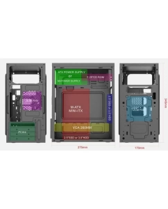 Купить Корпус компьютерный Foxconn (FZ-017-SX450R) Black  в E-mobi