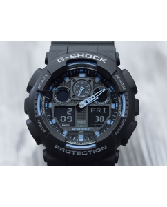 Купить Японские наручные часы Casio G-SHOCK GA-100-1A2 с хронографом  в E-mobi