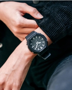 Купить Японские наручные часы Casio G-SHOCK GA-2100-1AER с хронографом  в E-mobi