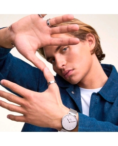Купить Наручные часы Daniel Wellington Classic 40 Sterling Piano S Brushed Silver  в E-mobi