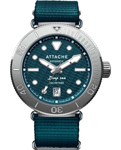 Купить Российские механические наручные часы ATTACHE DEEP-SEA-GREEN в E-mobi