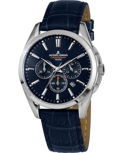 Купить Наручные часы Jacques Lemans 1-1945B с хронографом в E-mobi