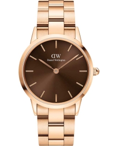Купить Наручные часы Daniel Wellington Iconic Link Amber 36 RG Brown в E-mobi