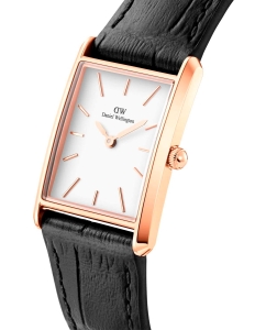 Купить Наручные часы Daniel Wellington Bound 35x24 Black croc leather RG White  в E-mobi