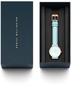 Купить Наручные часы Daniel Wellington Petite 28 Blue leather RG Blue MOP  в E-mobi