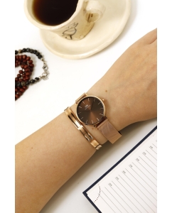 Купить Наручные часы Daniel Wellington Petite Amber 32 RG Brown  в E-mobi