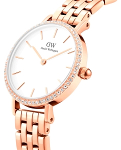 Купить Наручные часы Daniel Wellington Petite 28 Bezel 5-link White RG  в E-mobi