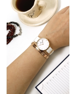 Купить Наручные часы Daniel Wellington Petite 32 Dover RG White  в E-mobi