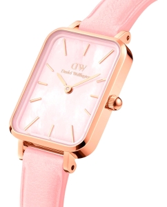 Купить Наручные часы Daniel Wellington Quadro Pink leather RG Pink MOP  в E-mobi