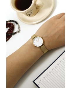 Купить Наручные часы Daniel Wellington Petite 28 Evergold G White  в E-mobi