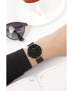 Купить Наручные часы Daniel Wellington Petite 36 Ashfield RG Black  в E-mobi