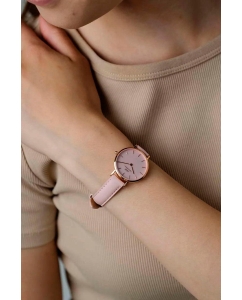 Купить Наручные часы Daniel Wellington Petite 28 Pink leather RG Pink MOP  в E-mobi