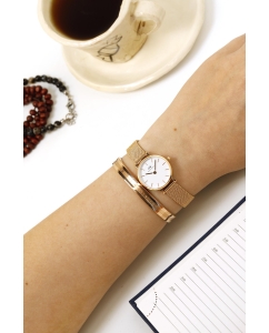 Купить Наручные часы Daniel Wellington Petite 24 Pressed Melrose RG White  в E-mobi