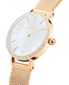 Купить Наручные часы Daniel Wellington Petite 28 Bezel Mesh White MOP G  в E-mobi