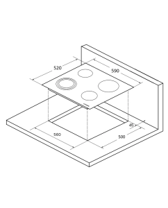Купить Встраиваемая варочная панель электрическая KUPPERSBERG ECS 623 черный  в E-mobi