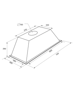 Купить Вытяжка настенная KUPPERSBERG Inlinea 70 LX серебристый  в E-mobi