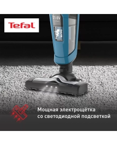Купить Пылесос беспроводной Tefal Cordless Handstick Dual Force 2 в 1 TY6751WO, голубой  в E-mobi
