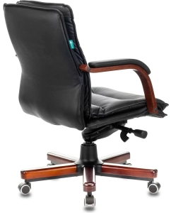 Купить Кресло руководителя Бюрократ T-9927WALNUT-LOW черный (t-9927walnut-low/bl)  в E-mobi