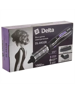 Купить Фен-щетка Delta DL-0432R 1000 Вт фиолетовый, черный  в E-mobi
