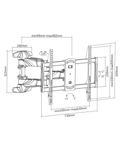 Купить Кронштейн для телевизора Digis DSM-5066 Black  в E-mobi