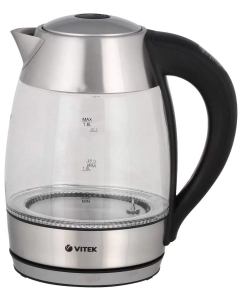 Купить Чайник электрический VITEK VT-7047TR 1.8 л серебристый, черный  в E-mobi