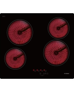 Купить Встраиваемая варочная панель электрическая HYUNDAI HHE 6410 черный  в E-mobi