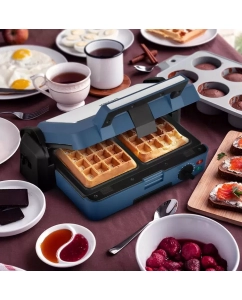 Купить Электровафельница Kitfort КТ-3627 синий  в E-mobi