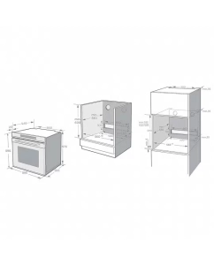 Купить Встраиваемый электрический духовой шкаф Korting OKB 1360 CSGW MW белый  в E-mobi