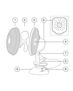 Купить Вентилятор на прищепке; настольный Centek CT-5003 серый  в E-mobi